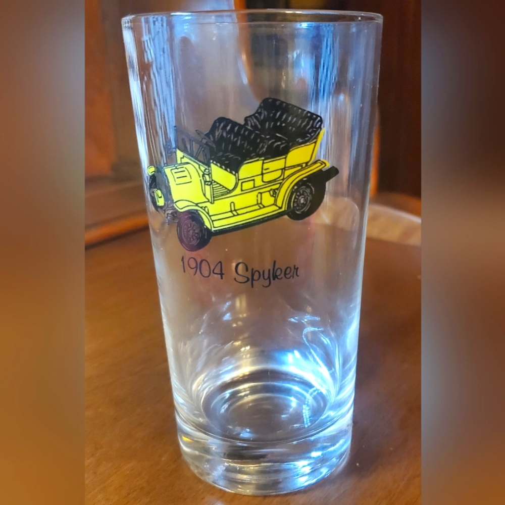 6️⃣🚗 1904 Spyker Antique car barware glasses